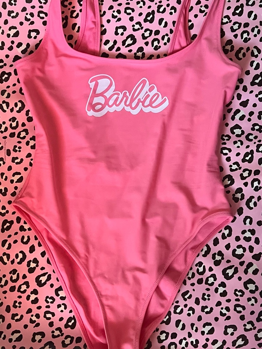 Barbie Hot Pink Logo One-Piece Swim